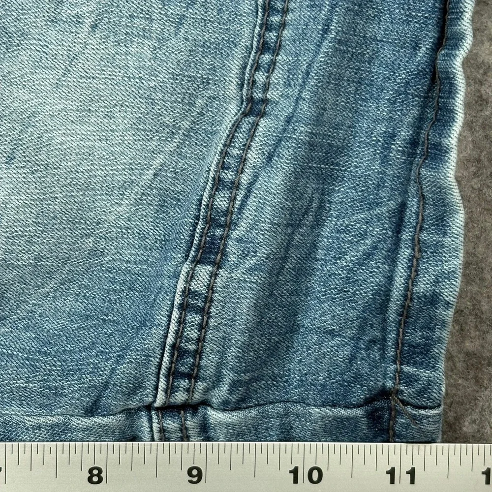Versace V1969 Abbigliamento Sportivo Shorts Mens 30 Blue‎ Denim Moto Acid Wash